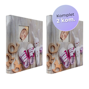 Poklon paket najljepših uspomena Ljubičasti zečići: 2x Foto album, 500 slika