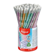 Grafitna olovka s gumicom Maped Glitter HB, 72 komada