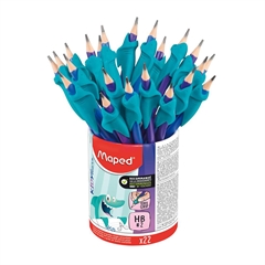 Grafitna olovka s gumicom Maped HB, s ergonomskom drškom, 22 komada