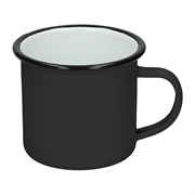 Šalica Retro Light, emajlirana, crna