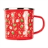Šalica Retro Božić, emajlirana, crvena