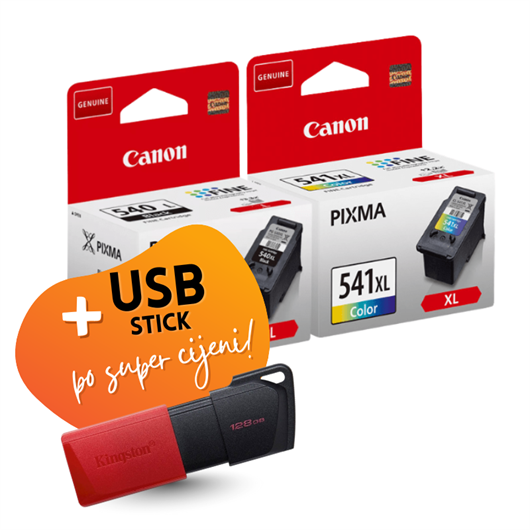 Komplet tinta Canon PG-540L + CL-541XL, original + USB stick po SUPER cijeni