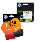 Komplet tinta HP 3YM62AE nr.305XL (crna + boja), original + USB stick po SUPER cijeni