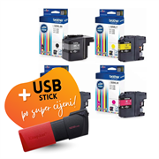 Komplet tinta Brother LC529XL (BK) + LC525XL (C/M/Y), original + USB stick po SUPER cijeni