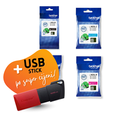 Komplet tinta Brother LC462 XL (BK/C/M/Y), original + USB stick po SUPER cijeni