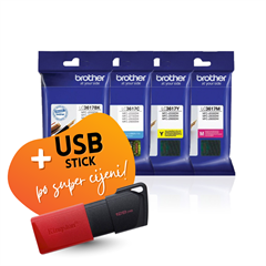 Komplet tinta Brother LC3617 (BK/C/M/Y), original + USB stick po SUPER cijeni