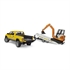 Automobil Bruder RAM s prikolicom i mini bagerom