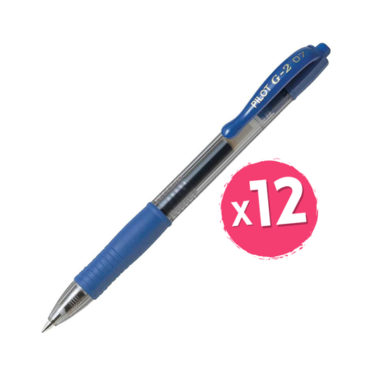 Gel olovka Pilot BL-G2-7, plava, 12 komada