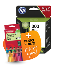 Komplet tinta HP 3YM92AE (nr.303 BK + nr.303 CMY), original + bojice po SUPER cijeni