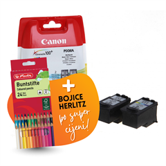 Komplet tinta Canon PG-510 + CL-511, original + bojice po SUPER cijeni