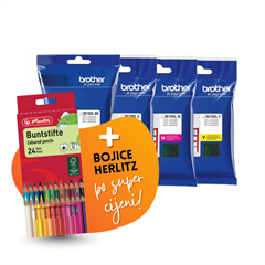 Komplet tinta Brother LC3619XL (BK/C/M/Y), original + bojice po SUPER cijeni