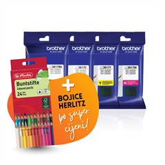 Komplet tinta Brother LC3617 (BK/C/M/Y), original + bojice po SUPER cijeni