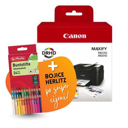 Komplet tinta Canon PGI-1500XL (BK/C/M/Y), original + bojice po SUPER cijeni