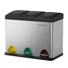 Kanta za smeće Songmics, 3x 15 L, srebrna