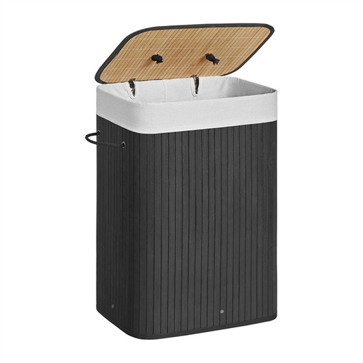 Košara za rublje Songmics, 72 L, crni bambus