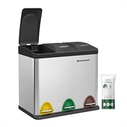 Kanta za smeće Songmics 3v1, 3x 8 L, srebrna