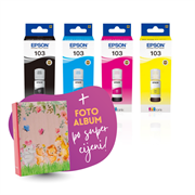 Komplet bočica Epson 103 (BK/C/M/Y), original + foto album po SUPER cijeni