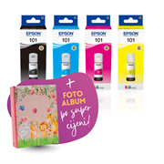 Komplet bočica Epson 101 (BK/C/M/Y), original + foto album po SUPER cijeni