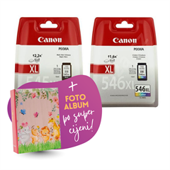 Komplet tinta Canon PG-545XL + CL-546XL, original + foto album po SUPER cijeni