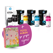 Komplet tinta HP GT53 XL BK + GT52 (C/M/Y), original + foto album po SUPER cijeni