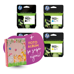 Komplet tinta HP nr.903XL (BK/C/M/Y), original + foto album po SUPER cijeni