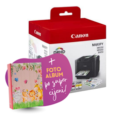 Komplet tinta Canon PGI-2500XL (BK/C/M/Y), original + foto album po SUPER cijeni