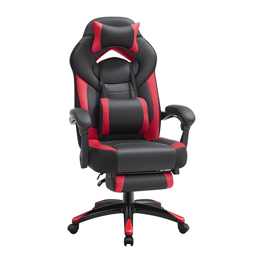 Ergonomska stolica za gaming i ured Songmics, crno crvena