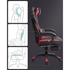 Ergonomska stolica za gaming i ured Songmics, crno crvena