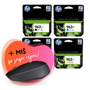 Komplet tinta HP nr.963 XL (BK/C/M/Y), original + bežični miš po SUPER cijeni