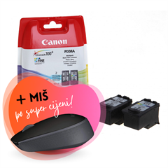 Komplet tinta Canon PG-510 + CL-511, original + bežični miš po SUPER cijeni
