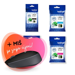 Komplet tinta Brother LC462 XL (BK/C/M/Y), original + bežični miš po SUPER cijeni