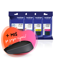 Komplet tinta Brother LC3617 (BK/C/M/Y), original + bežični miš po SUPER cijeni