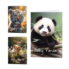 Bilježnica A4 Rucksack Only, Životinje Baby, mali karo 5 mm, 52 lista, sortirano