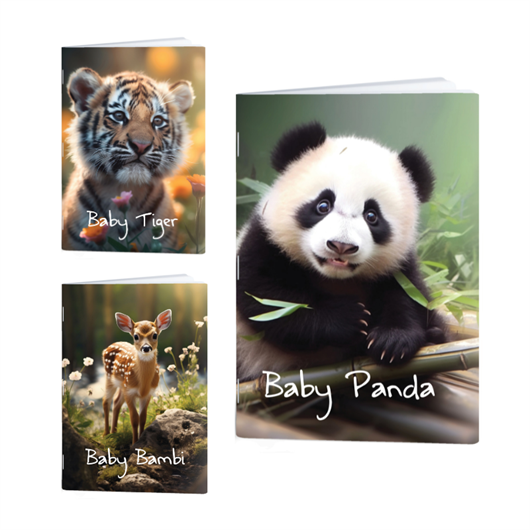 Bilježnica A4 Rucksack Only, Životinje Baby, mali karo 5 mm, 52 lista, sortirano