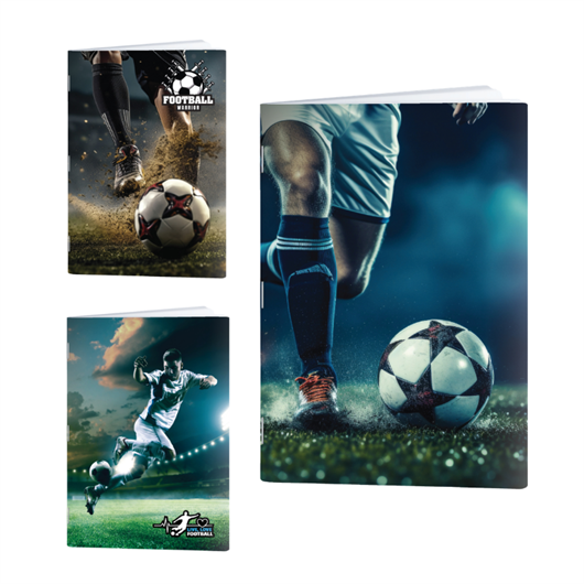 Bilježnica A4 Rucksack Only, Nogomet3, mali karo 5 mm, 52 lista, sortirano