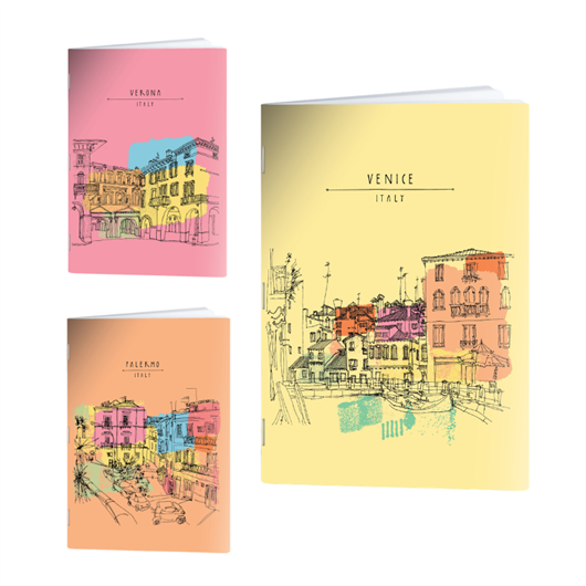 Bilježnica A4 Rucksack Only, Italija, mali karo 5 mm, 52 lista, sortirano