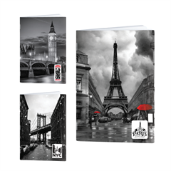 Bilježnica A4 Rucksack Only, Crni Gradovi1, mali karo 5 mm, 52 lista, sortirano