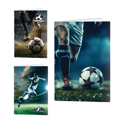 Bilježnica A4 Rucksack Only, Nogomet3, crte s 9 mm rubom, 52 lista, sortirano