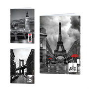 Bilježnica A4 Rucksack Only, Crni Gradovi1, crte s 9 mm rubom, 52 lista, sortirano