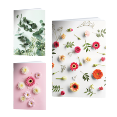 Bilježnica A4 Rucksack Only, Cvijeće2, crte s 9 mm rubom, 52 lista, sortirano