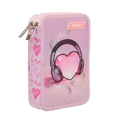 Dvostruka pernica Target Led Music Heart, puna