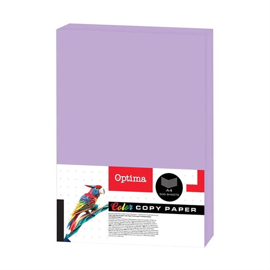 Fotokopirni papir u boji Optima A4, lavanda, 500 listova