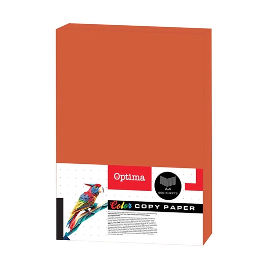 Fotokopirni papir u boji Optima A4, narančasta saffron, 500 listova