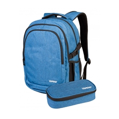 Školski ruksak Target Urb-X Melange Blue + pernica