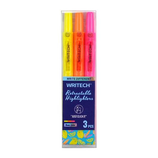 Marker Writech Fluo Click, 3 komada