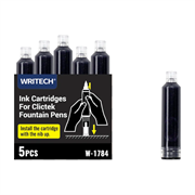 Refil patrona Writech, crna, 5 komada
