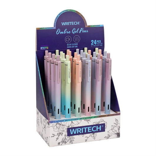 Gel olovka Writech Ombre Pastel, kompletan stalak, 24 komada