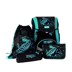 Školska torba ABC123 Ergo Premium Panter (4-dijelni set)