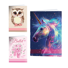 Komplet bilježnica A4 Rucksack Only, Djevojke 2, bez crta, 52 lista, sortirano, 4 + 1 GRATIS