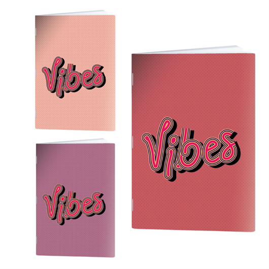 Bilježnica A4 Rucksack Only, Vibes, crte s 9 mm rubom, 52 lista, sortirano